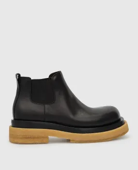 Bottega Veneta Stivaletti Chelsea in pelle con suola spessa 668369VBS50