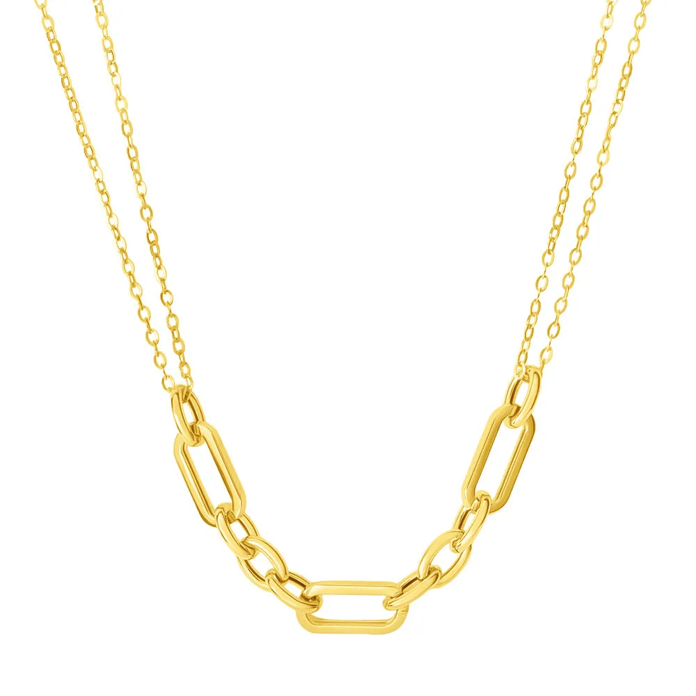 Collana Isabelle Oro Giallo 375/1000 Maglia Fantasia 40+2 cm 1429437