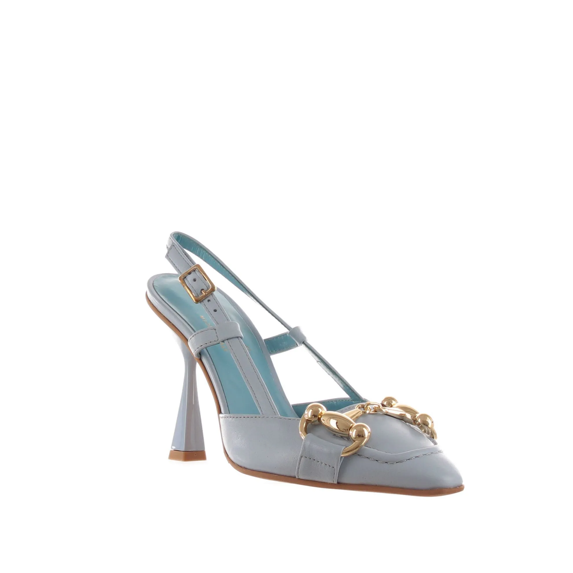 Décolleté slingback in pelle