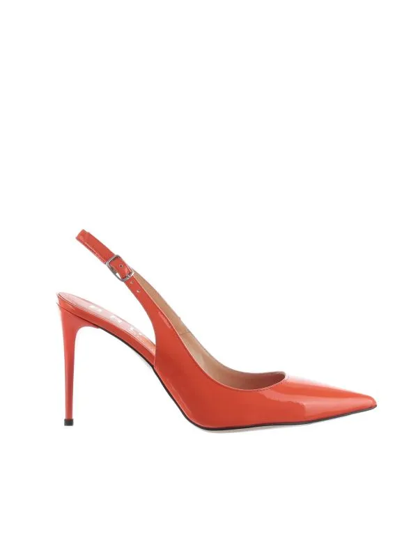 Décolleté slingback in vernice