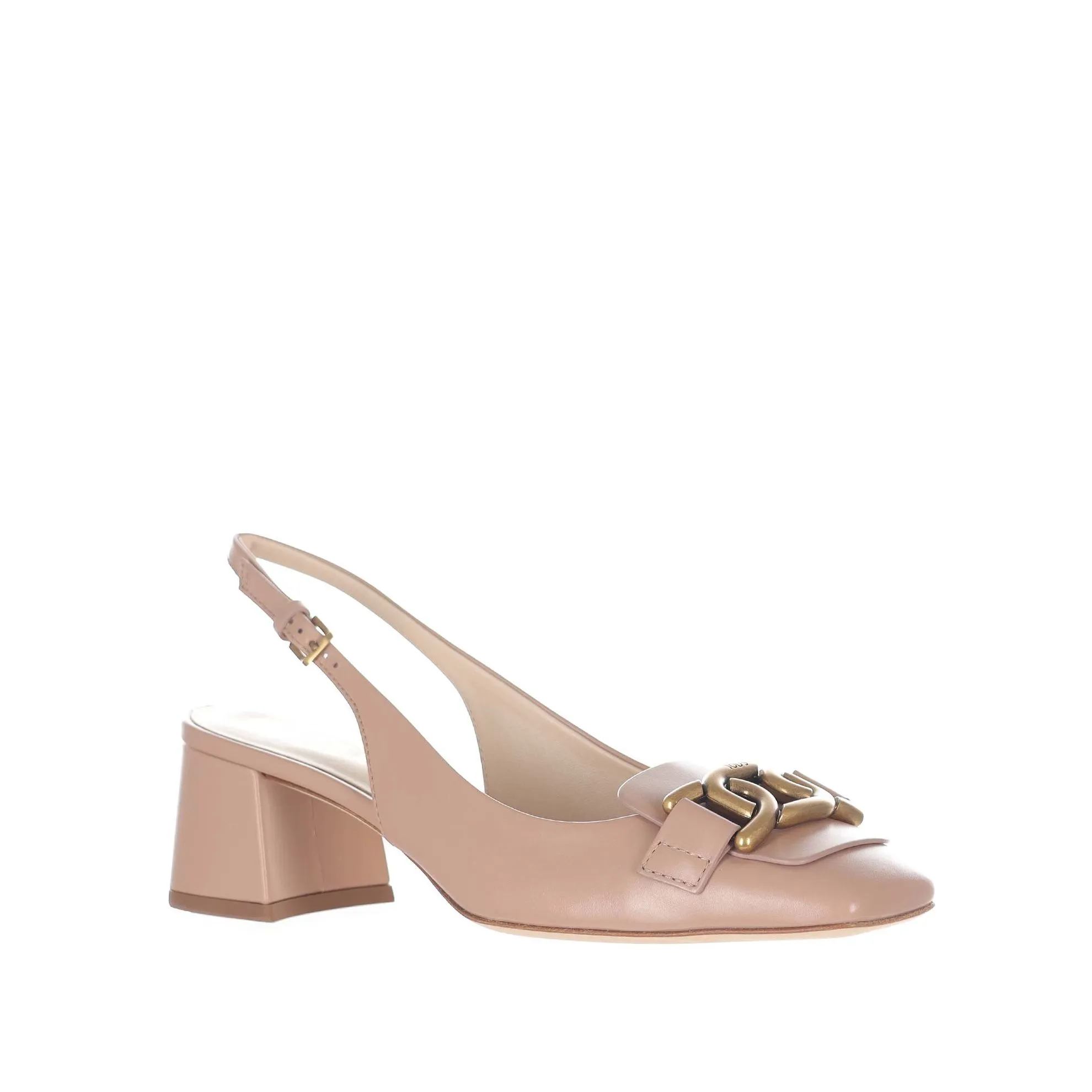 Décolleté slingback kate in pelle