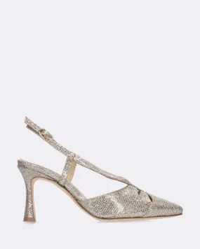 Decollete Slingback Moon Platino