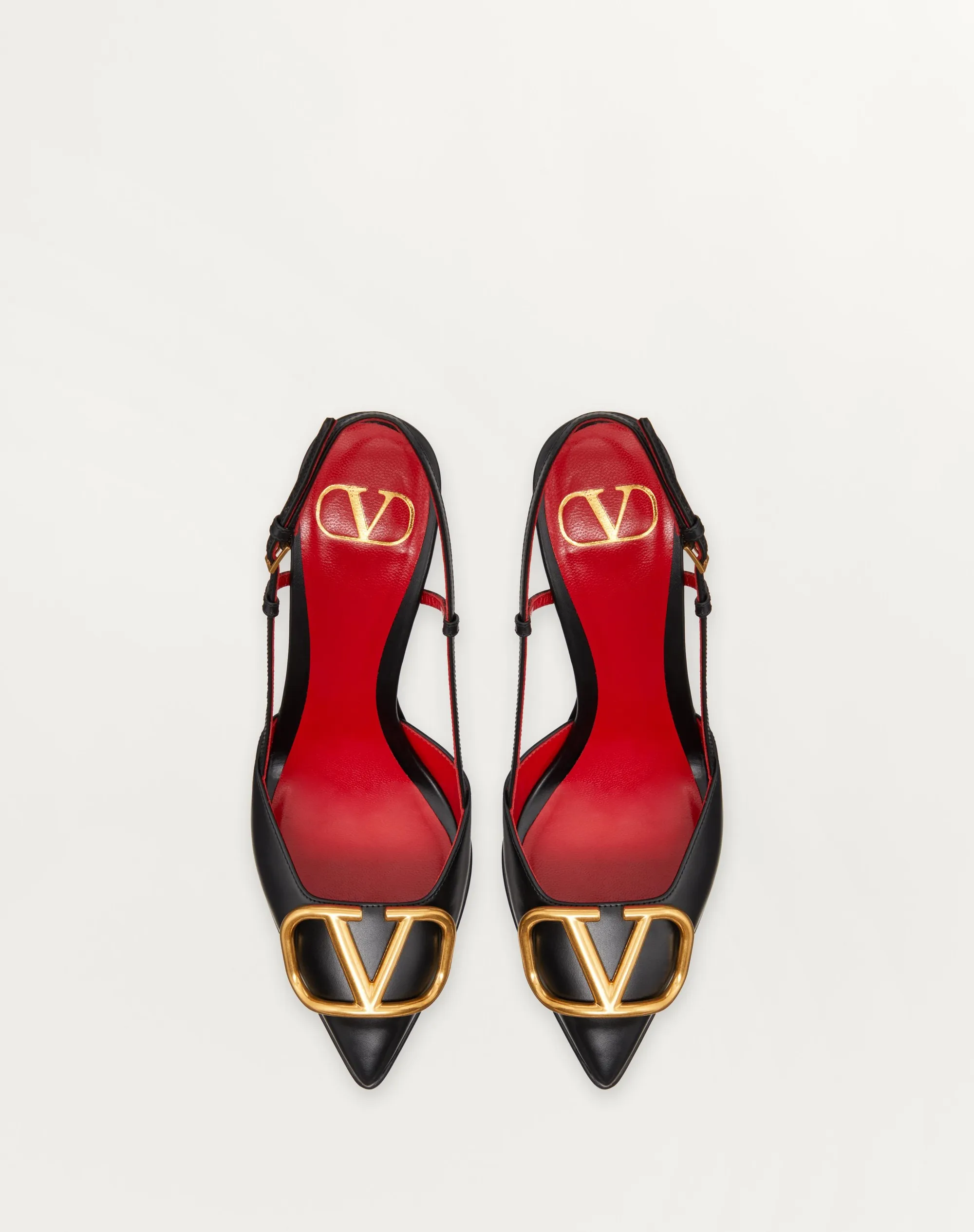 DÉCOLLETÉ SLINGBACK CON PLATEAU VLOGO SIGNATURE IN VITELLO 120MM