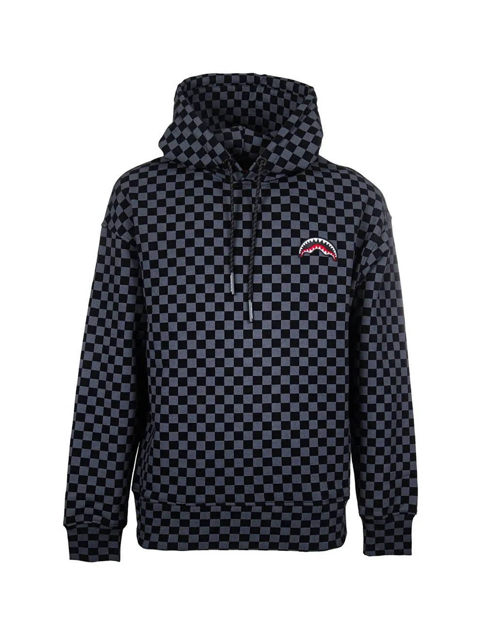 Felpa con cappuccio Basic Cap Check Grey