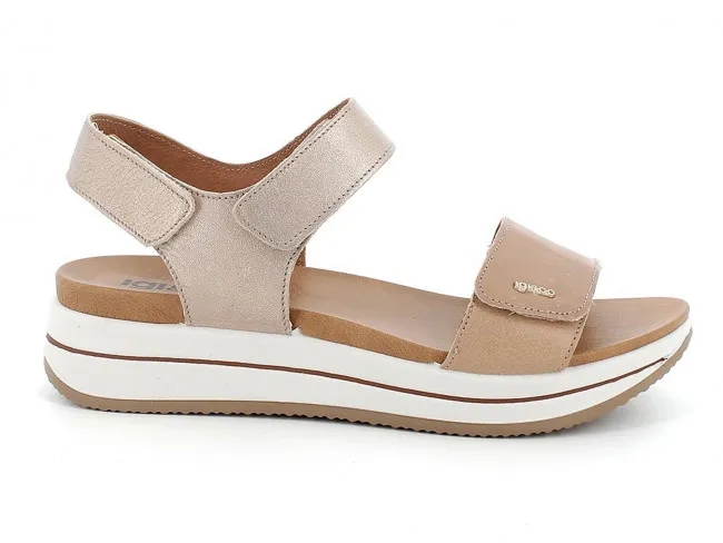 IGI&CO SANDALI CON ZEPPA DONNA ESTATE 5677755 202415677755  SINDY CORDA - CHAMPAGNE