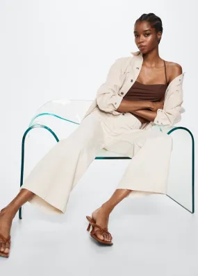 Jeans culotte vita media