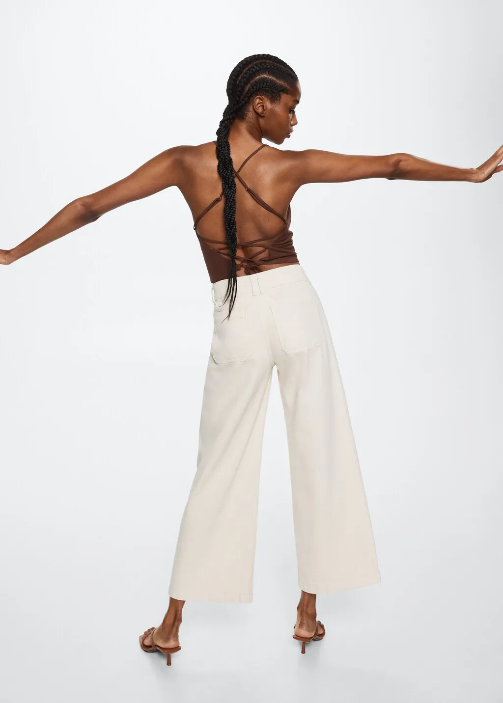 Jeans culotte vita media