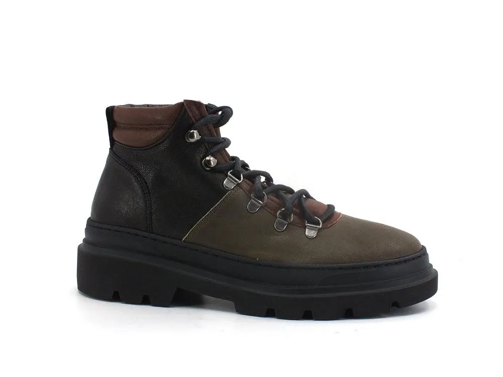 LAKE Pedula Stivaletto Pelle Green E51-PED