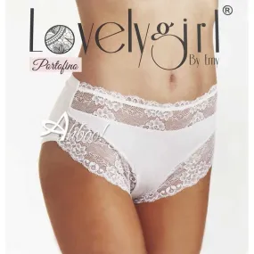  LOVELYGIRL intimo by Emy Slip midi in cotone e pizzo Lovelygirl portofino 5796D