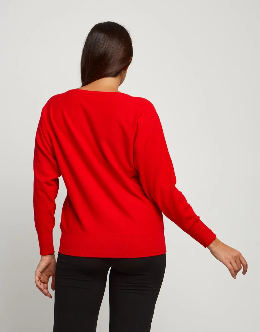 Maglia con ramage di paillettes