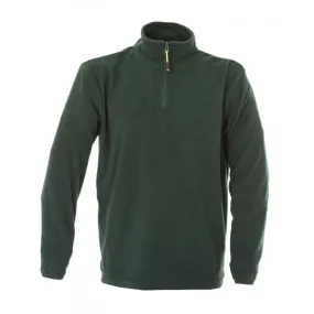 Maglia micropile 1/2 cerniera tinta unita MALMO Verde scuro