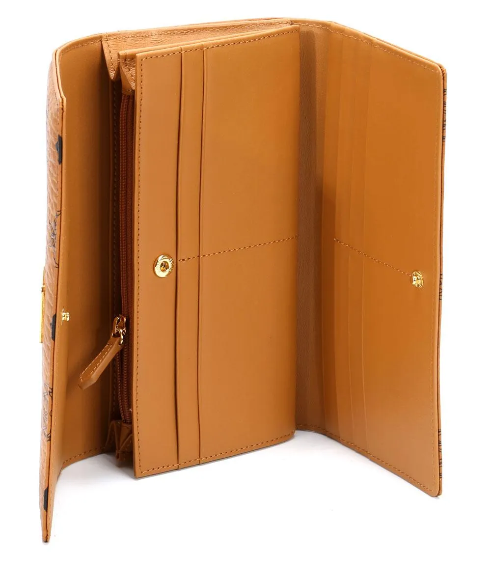  MCM Heritage Line Portafoglio pelle sintetica cognac  
