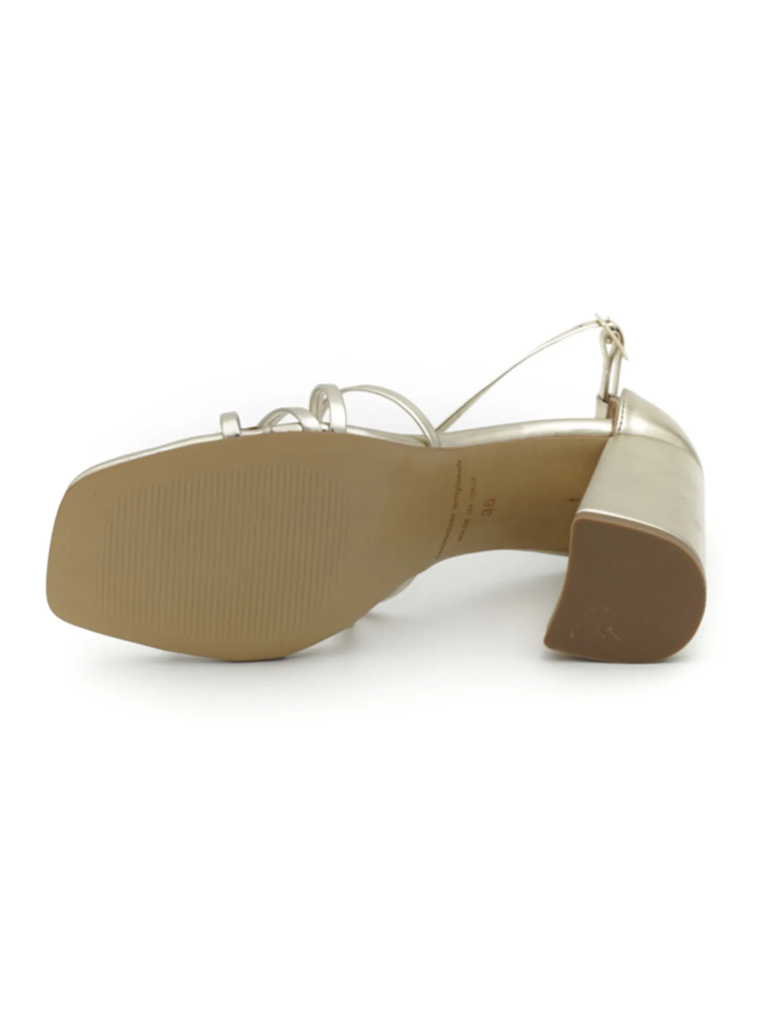 Sandalo donna color platino