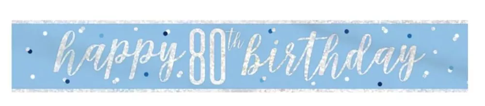 Stendardo Happy 80th Blu 2,74 m