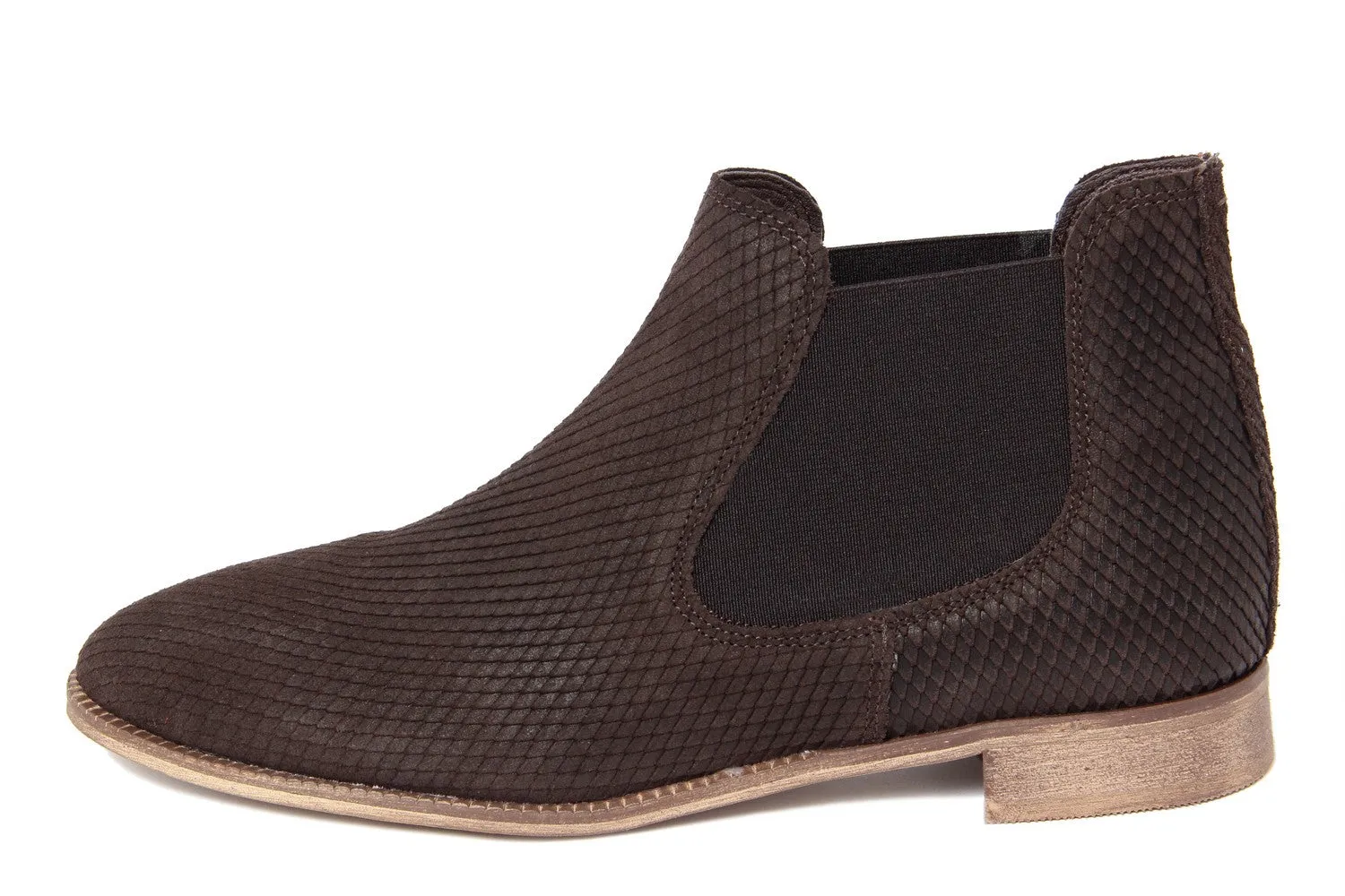 Stivaletto chelsea Donna in Pelle Marrone