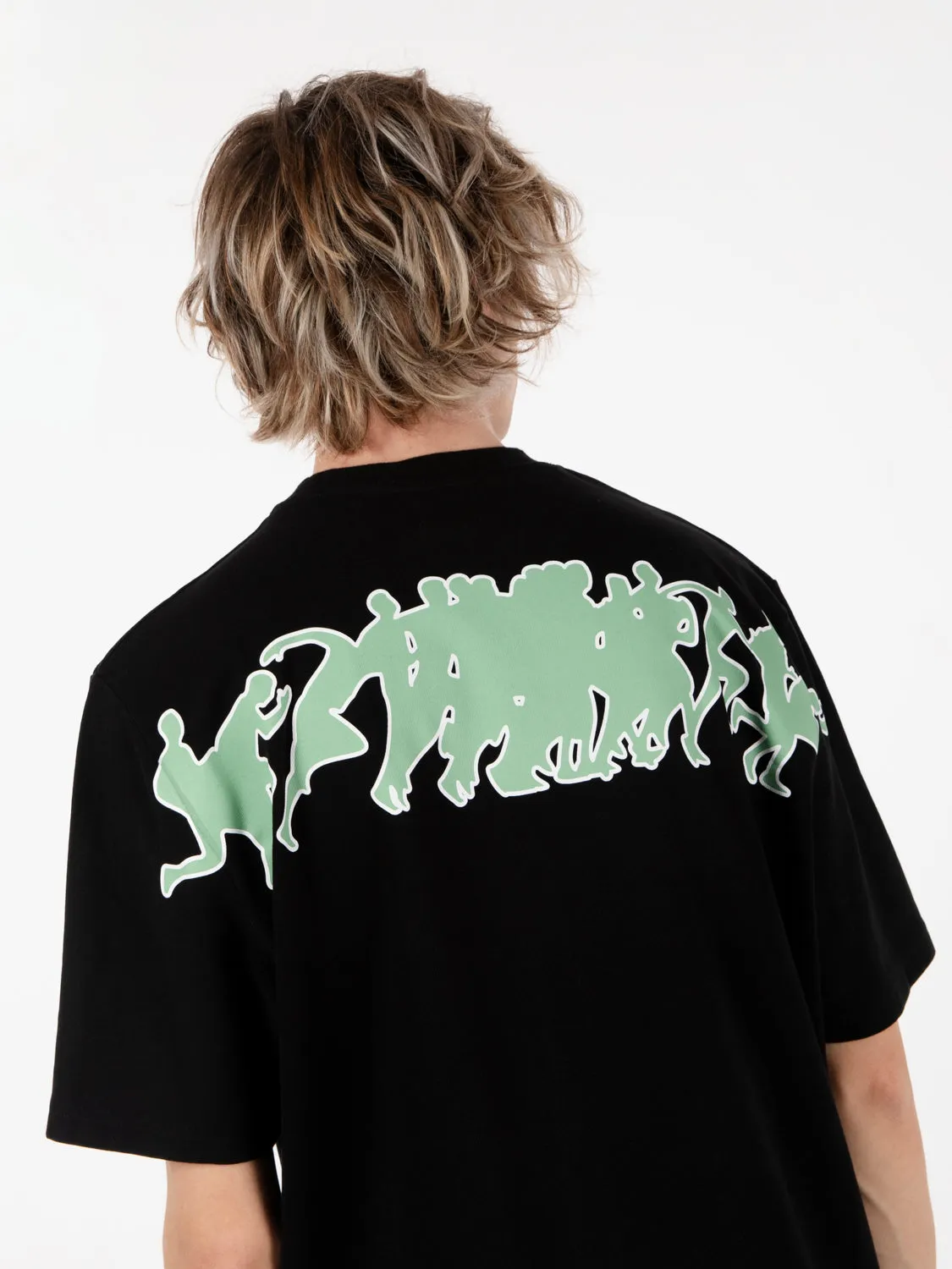 T-shirt Teo multi runner black
